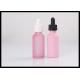Pink Perfume Essential Oil Glass Bottles Customized Size With Childproof Cap
