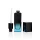 Square Frosted OEM Lotion Glass Bottles Black Painting For Cosmetic