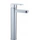 Flat Single Handle Basin Hole One Hole Tap Faucets , Ceramic Cartridge Tap