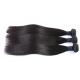 Black Straight 100 Percent Human Hair Bulk Natural Luster With Smooth Feeling