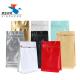 standing Aluminum Foil Kraft Paper Packaging Bag pouch Flat Bottom Resealable