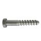 Ss25 Railway Track Fasteners , Hex Rail Screw Spike Carbon Steel Material OEM