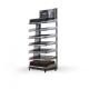Floor Metal Display Stands Movable Display Rack With 4 Casters For Paint