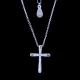 Fashion S925 Sterling Silver Cross Necklace / Personality Infinity Cubic Zirconia Cross