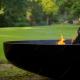 Outdoor Corrosion Material Corten Steel Metal Fire Pit Wood Burning Black 60-150cm