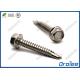 Stainless Steel 410 Indented Hex Washer Head Self Drilling Tek Screw
