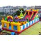 Funny Outdoor Inflatable Amusement Park With Slide / Castle And Climb