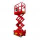 Red Color 5.6m 18ft Height Lift Upright Scissor Lift Reinforced Working Platform