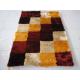 Boxes design Polyester Silk Colors Combination Popular Shaggy Rug