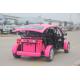 Pink 4 Seater Golf Cart Sports Vehicles Rear Wheel Drive , CVT Transmission