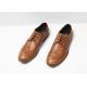 Genuine Leather Flat Mens Black Oxford Shoes , Classic Vintage Lace Up Dress Shoes