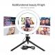 USB Dimmable Ring Led Beauty Light , Desk Makeup Light Live Stream Phone Holder