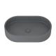 Oval Shaped Concrete Wash Basin For Long Lasting Performance Blue Ashes Color