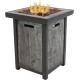 Outdoor Propane 53.8 Pounds Gas Square Fire Pit For Patio Or Garden - 25 Inches Tall