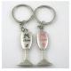 New creative gift product cheers wine cup wedding gift keychain keyrings