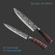 Cerasteel Knife Damascus blade 8 Chef Kitchen Knife