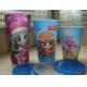 PLASTIC LENTICULAR 350 ml cartoon flip lenticular printing coffee 3d lenticular drink plastic cup with straw