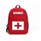 Camping First Aid Backpack Empty , Red Medical Backpack Bag Emergency Treatment