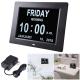 Day Clock Digital LED Wall Clock Calendar Alarm Clock 8 Extra Large Impaired Vision 3 Medicine Reminder Display Clock
