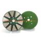 3 inch 10 double arc Segments Velcro Backed concrete grinding disc for Stonekor concrete grinder