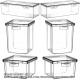 Plastic Storage Box Clear Stackable Storage Containers With Hinged Lids Small Empty Organizer Bins For Food Snacks