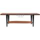Rectangle Solid Wood Leather Modern Italian Coffee Table