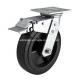 8 420kg Plate Brake PU Caster 7028-66 for Heavy Loads in Industrial Applications
