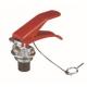 Portable Fire Extinguisher Valve Red Handle With Stainless Steel Safety Pins