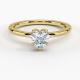 Secret Halo Diamond Elegant Engagement Ring Features Hidden Halo