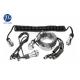 7 Pin Spring Coiled Electrical Cable With 3 AV Inputs For Rearview Car Camera System