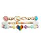 Rainbow Heart Charm Handmade Beads Bracelet Colorful For Women Party