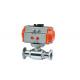 Explosion Proof  Stainless Steel Sanitary Valves , Pneumatic Operated Ball Valve 3/4 ASME BPE