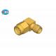 50Ohm Brass Right Angle RF SMA Male to SMA Female Adapter