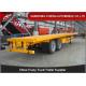 Double Axles Flatbed Container Trailer With Head Board 40000 Kilograms Payload