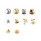 Decorative Sewing Gold 1 Military Metal Shank Buttons For Shirts Coat