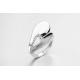 Clear CZ Pear Shaped 925 Silver Band Ring Unisex / Womens Jewelry 2mm Wide