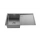 Polished Undermount Kitchen Sink With Drainboard Square Hole