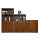 Melamine Office File Cabinets Golden Walnut Color Free Combination Low Noise