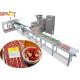 100 - 300kg / H Auto Meat Strip Traying System With Two Layers Belts Design