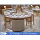 Nice Attractive Stain Steel Jewellery Shop Display Counters Rose Gold + Beige Color