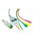 Compatible Mindray 3 lead ECG cable with snap end , IEC