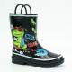 Kids Black Dinosaur Printed Rain Boots Tear Resistant