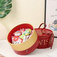 Lovely Cardboard Customized Gift Box With PU Leather Handle And Magnetic Closure