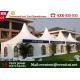 Stylish prefabricated house pagoda wedding tent with white waterproof cover for sale