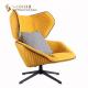 Metal Base Modern Leisure Chair 93cm Width Nordic Lazy Sofa Armchair