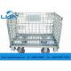 Foldable Rust - Protection Wire Mesh Cages / Wire Mesh Container With Wheels