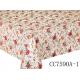 Floral PVC Polyester Fabric Tablecloth 0.25mm Thick Embossed Yarn Fabric 1.37m