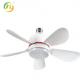 SENKAI Modern Small E27 Socket Fan Light Removable Blades White Bedroom Kitchen Remote Control Led Ceiling Fan With Ligh