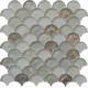 Silver sector series water waving glass mosaic