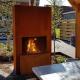 Modern Design Pinacate Corten Steel Outdoor Fireplace Wood Burning